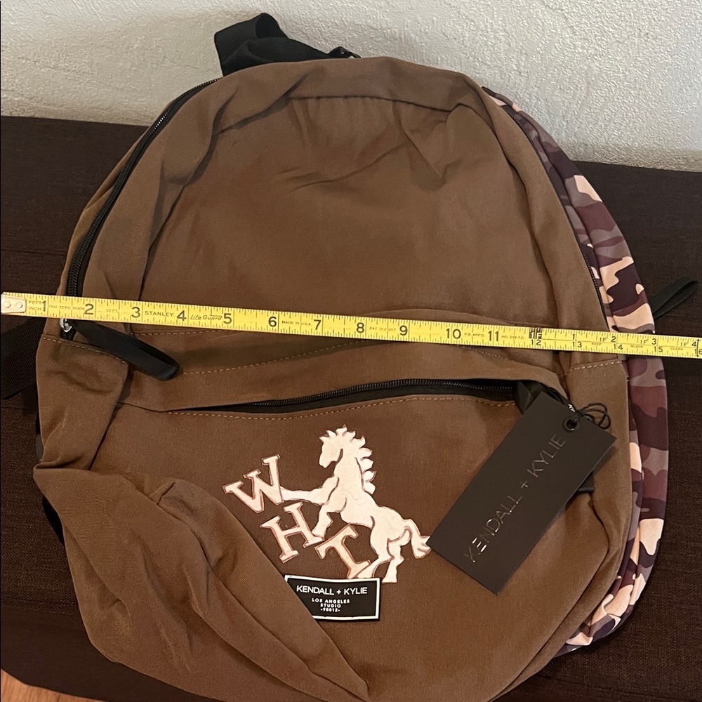 ( 0318) KENDALL+KYLIE. LA STUDIO Brown Backpack Duo w/ WHT Horse - Picture 3 of 9